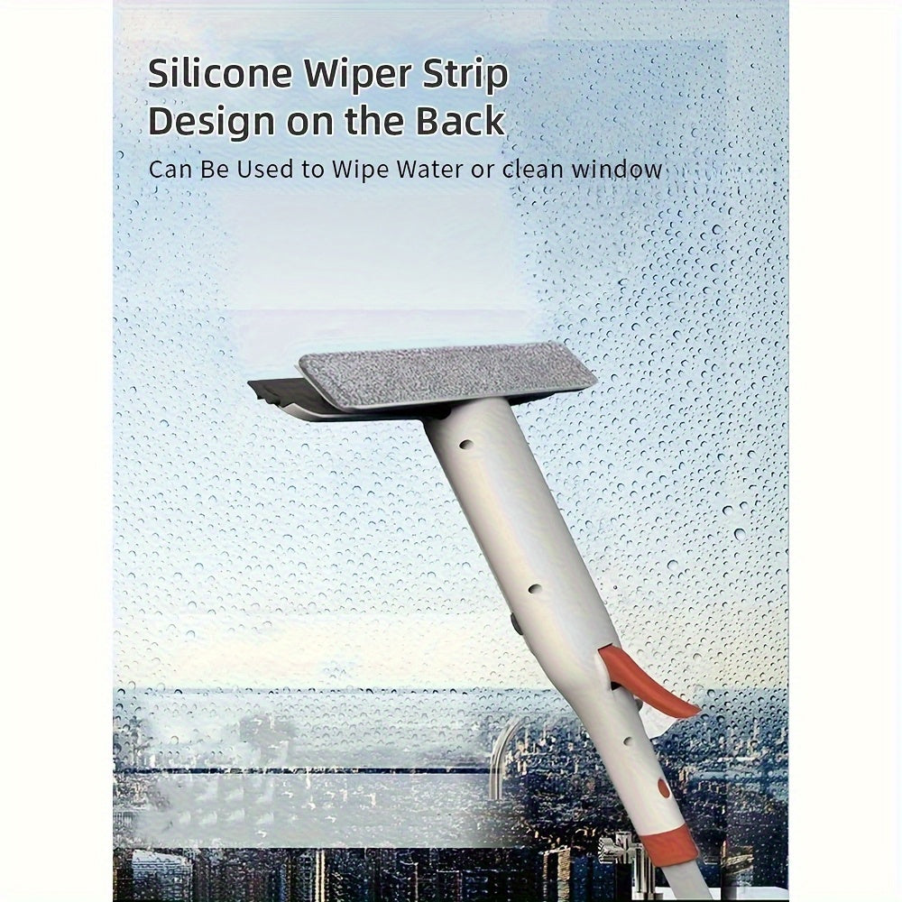 Three in One Glass Cleaning Kit, Including Scraper, Suitable for High Windows\u002Fshower Doors\u002Fcar Windshields.Household Cleaning Tools\u002Fwindow Cleaning Products.Ergonomic Handle Design.Durable Glass Cleaning Tool