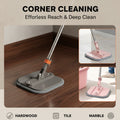 Saker Enhanced Spin Mop And Bucket Kit, 360° Collapsible Square Mop Head Featuring Washable Microfiber Mop Pads, Distinct Clean And Dirty Water System, Removable Bucket for Household Floor Cleaning