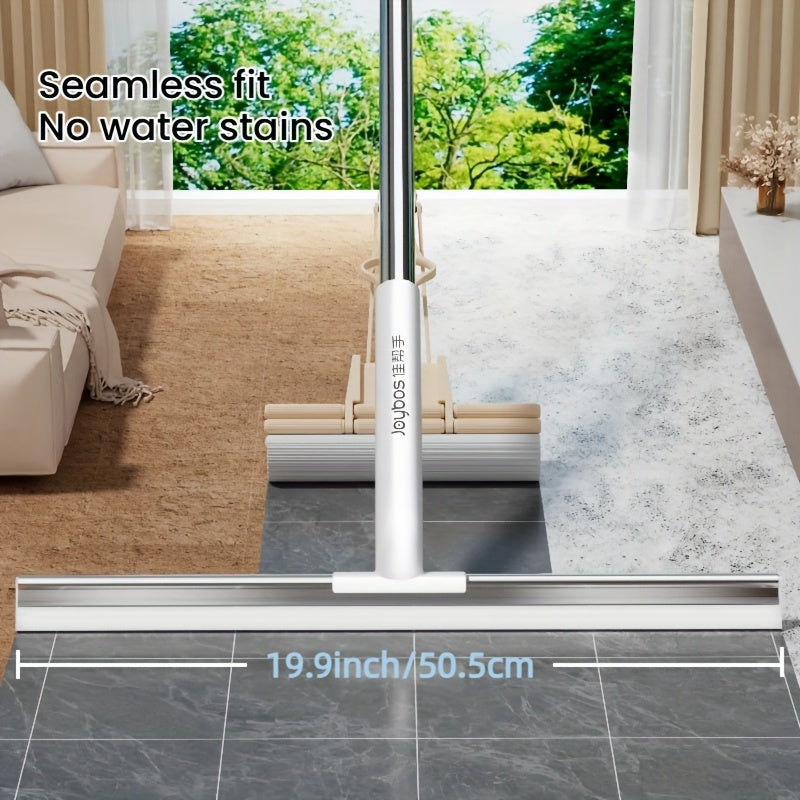 Durable|Flexible Durable Flexible 1pc Window Glass Wiper with Scraper | Long Handle Non-Slip Robust Construction | Versatile Telescopic Cleaning Tool for Glass Doors Tiles Cars Mirrors Windows