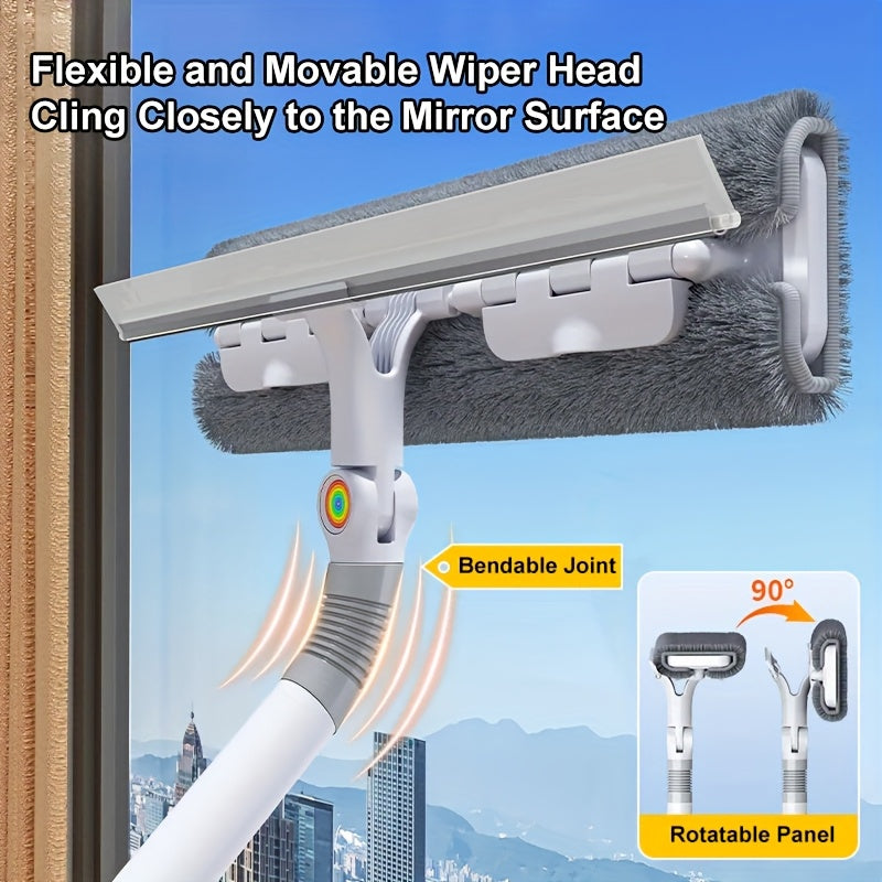 Joybos Window Cleaner Tool with Scraper - Glass Wiper for Scraping And Washing, Multi-functional Cleaning Tool for Glass, Walls, Cars, Outdoors, Courtyard, Cleaning Tool, Cleaning Supplies