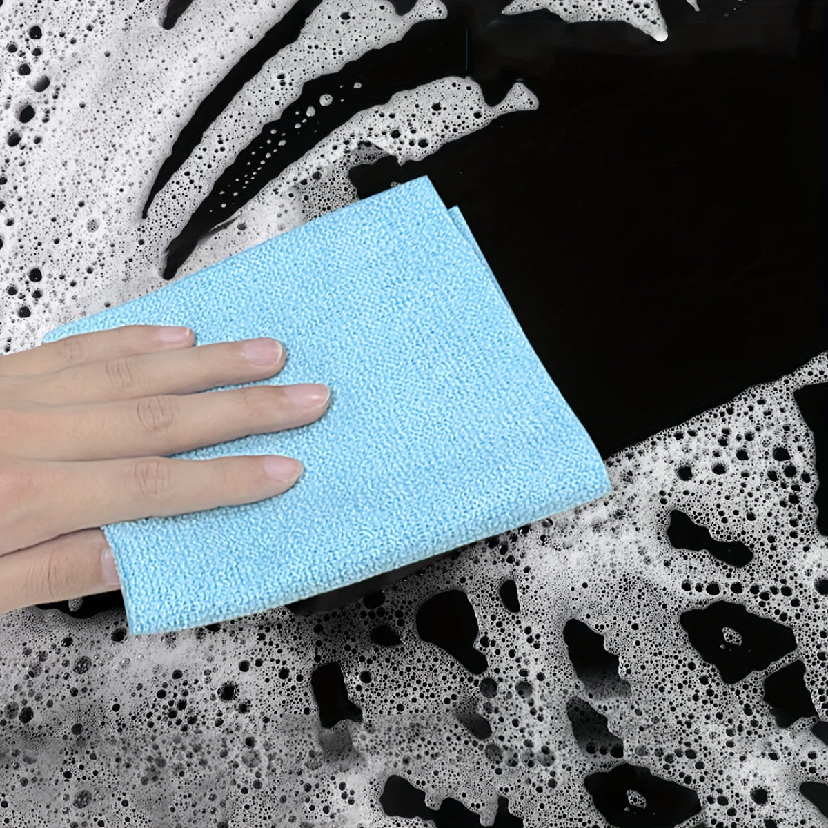 1pc Colorful Tear-Resistant Microfiber Cleaning Cloth Suitable, Bathroom, Car, Dishwasher & Floors - Absorbent Non-Shedding Square Cloth with Edges, Hand Washable Dish Mat, Car Wash Rag, for Use