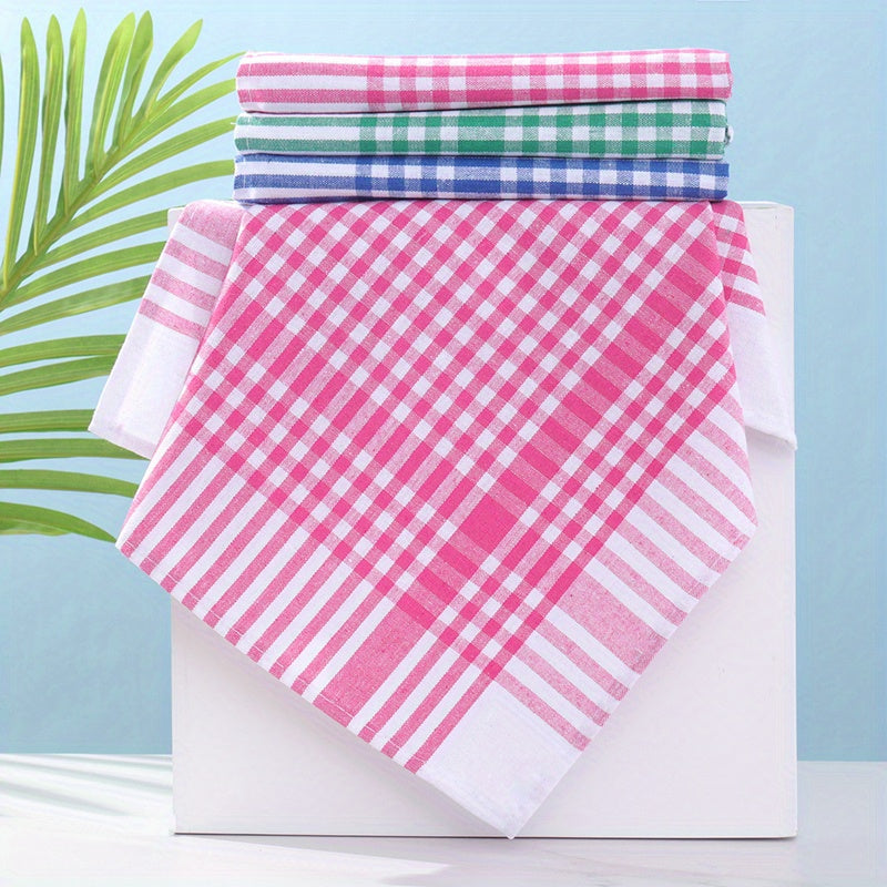 6 Pack Large 17.72'x24.8' Classic Check Rags, Cleaning Pad, Reusable Kitchen Towels for Coffee Makers, Bars, and Relaxation Rooms, and Ideal Gift Towels
