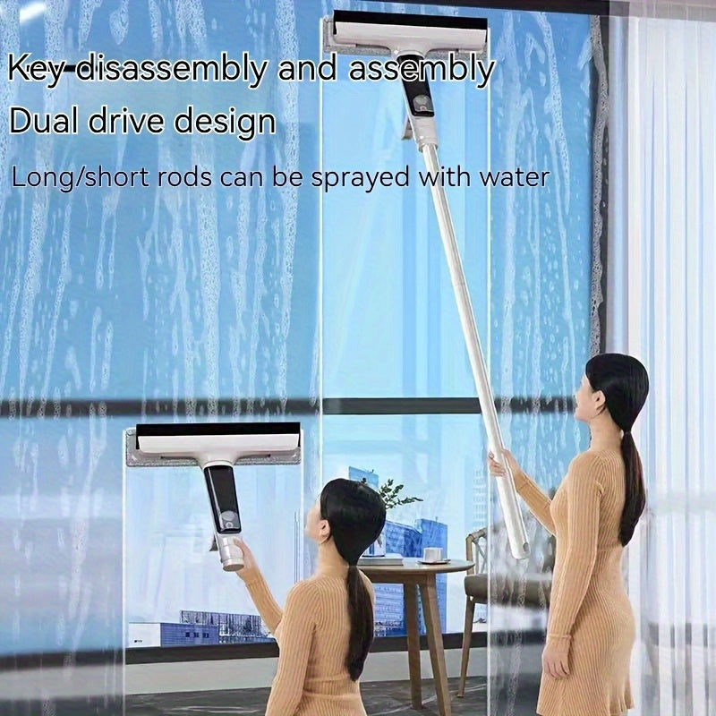 Three in One Glass Cleaning Kit, Including Scraper, Suitable for High Windows\u002Fshower Doors\u002Fcar Windshields.Household Cleaning Tools\u002Fwindow Cleaning Products.Ergonomic Handle Design.Durable Glass Cleaning Tool