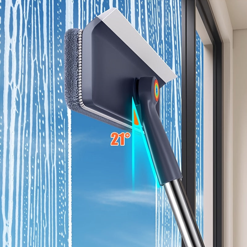 1 glass cleaning brush, multiple sizes available, dual-purpose for scraping and brushing, high appearance, can be rotated 360° by pressing the rainbow button, suitable for cleaning: glass, cars, countertops, window brushes, etc.