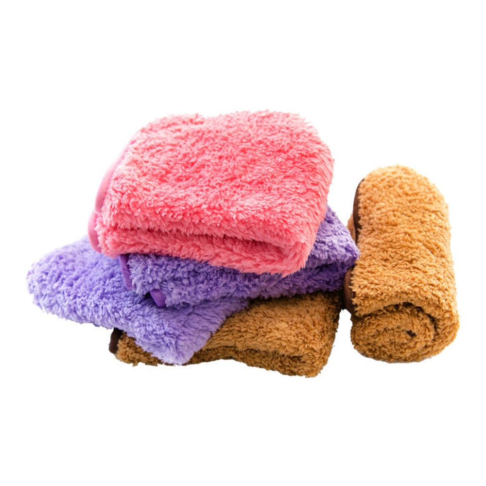 7pcs Set, New Thickened Coral Fleece Rag, Absorbent Household Kitchen Cleaning Cloth, Multi-functional Decontamination Scouring Cloth