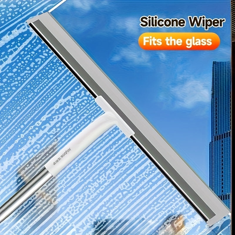 1pc, a Handheld Glass Scraper with a Detachable Rod, Designed for Household Cleaning. This Multifunctional Is Suitable for Countertops, Mirrors, Shower Doors, And Other Cleaning Tasks in The Bathroom And Kitchen