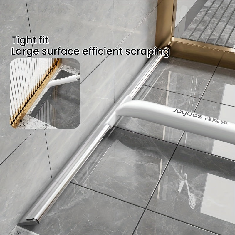 Durable|Flexible Durable Flexible 1pc Window Glass Wiper with Scraper | Long Handle Non-Slip Robust Construction | Versatile Telescopic Cleaning Tool for Glass Doors Tiles Cars Mirrors Windows