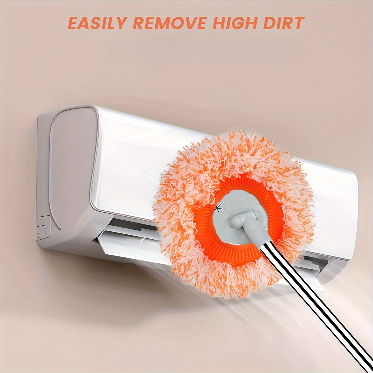 Household Dust Cleaning Tool with Adjustable Rotating Mop - Features a 360° Rotating Long Handle, Comes with Three Reusable Mop Heads, Suitable for Floors, Walls, Ceilings, And Window Furniture, Easy to Assemble, a Great Helper for Home
