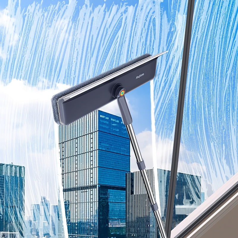 1 glass cleaning brush, multiple sizes available, dual-purpose for scraping and brushing, high appearance, can be rotated 360° by pressing the rainbow button, suitable for cleaning: glass, cars, countertops, window brushes, etc.