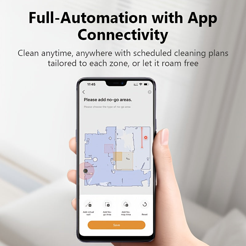 Imou L11 Robotic Vacuum with Mopping Function: 2700Pa Powerful Suction, Laser Navigation, Obstacle Avoidance, Self-Charging - Effectively Handles Pet Hair on Any Surface
