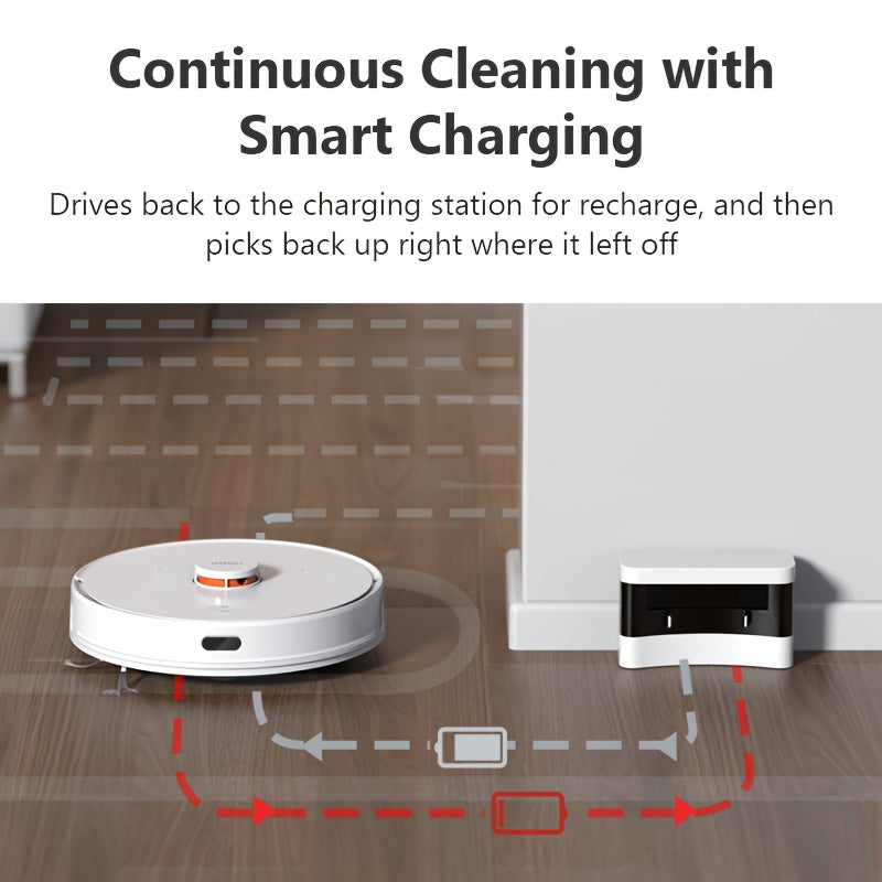 Imou L11 Robotic Vacuum with Mopping Function: 2700Pa Powerful Suction, Laser Navigation, Obstacle Avoidance, Self-Charging - Effectively Handles Pet Hair on Any Surface