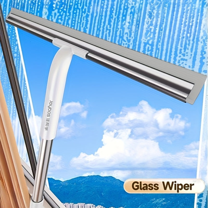 1pc, a Handheld Glass Scraper with a Detachable Rod, Designed for Household Cleaning. This Multifunctional Is Suitable for Countertops, Mirrors, Shower Doors, And Other Cleaning Tasks in The Bathroom And Kitchen