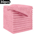 5pcs\u002F10pcs\u002F20pcs Pack Microfiber Kitchen Towels Suitable for Glass, Countertops, Pots, Bowls - Highly Absorbent & Durable Cleaning Cloths with Soft Texture, Pink Square Suitable for, Commercial Use, Dishwashing, Faucets