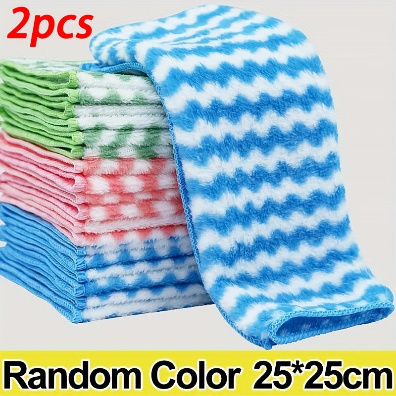 Thickened Velvet Microfiber Cleaning Cloth, High Water Absorption, Ideal for Kitchen Scrubbing Dishes, Ideal for Household Wiping.