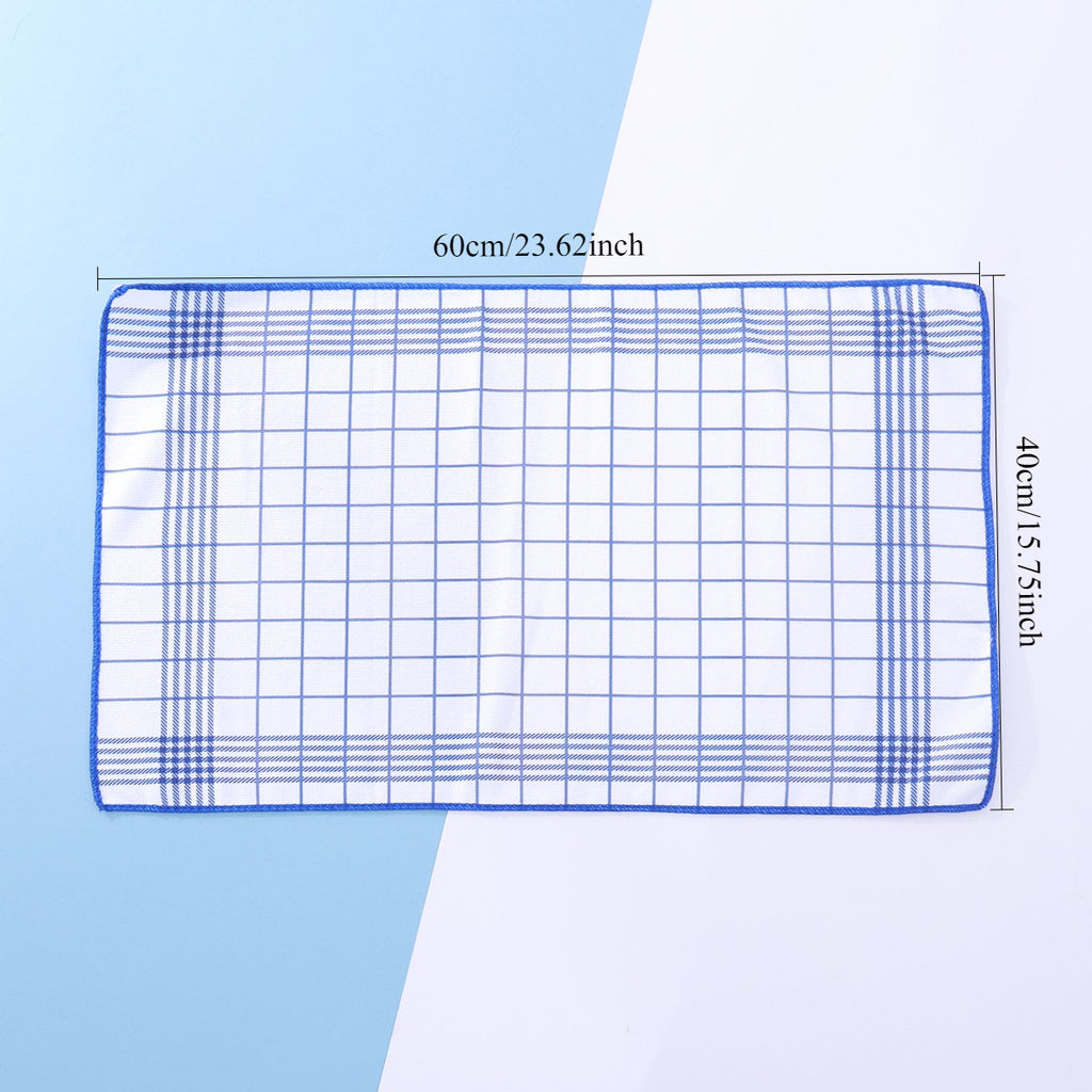 A Set of 12 Highly Absorbent And Lint-Free Dishcloths, Perfect for Quick Cleaning, Ideal for Coffee Machines, Featuring Plaid And Checkered Designs, Suitable for Kitchens And Dining Areas, And Can Be Given As Gift Towels