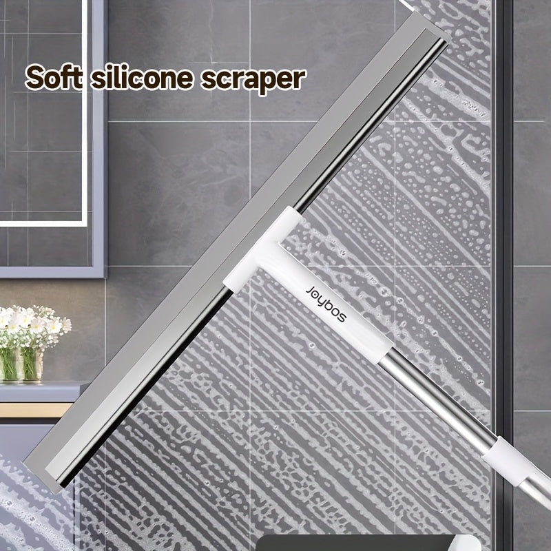 1pc, a Handheld Glass Scraper with a Detachable Rod, Designed for Household Cleaning. This Multifunctional Is Suitable for Countertops, Mirrors, Shower Doors, And Other Cleaning Tasks in The Bathroom And Kitchen