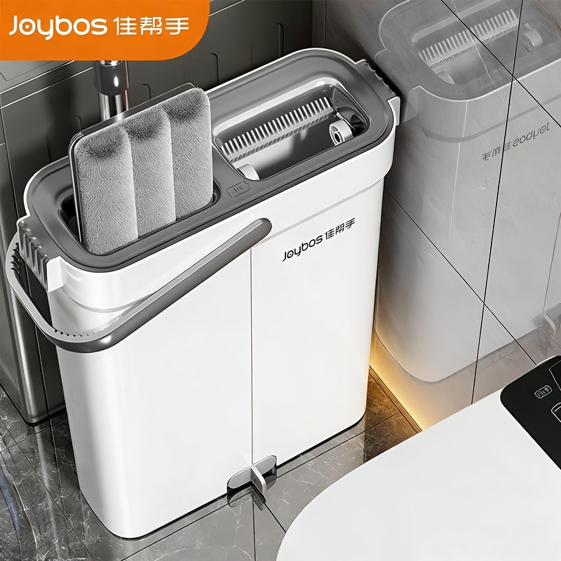 Mop And Bucket Cleaning Set, Floor Cleaning System, Hands-Free Household Dust Mop, Wet And Dry Separation Bucket, Includes Washable And Reusable Mop Cloth, Suitable for Living Room, Bedroom, Bathroom, Floor, Cleaning Tools, Cleaning Supplies