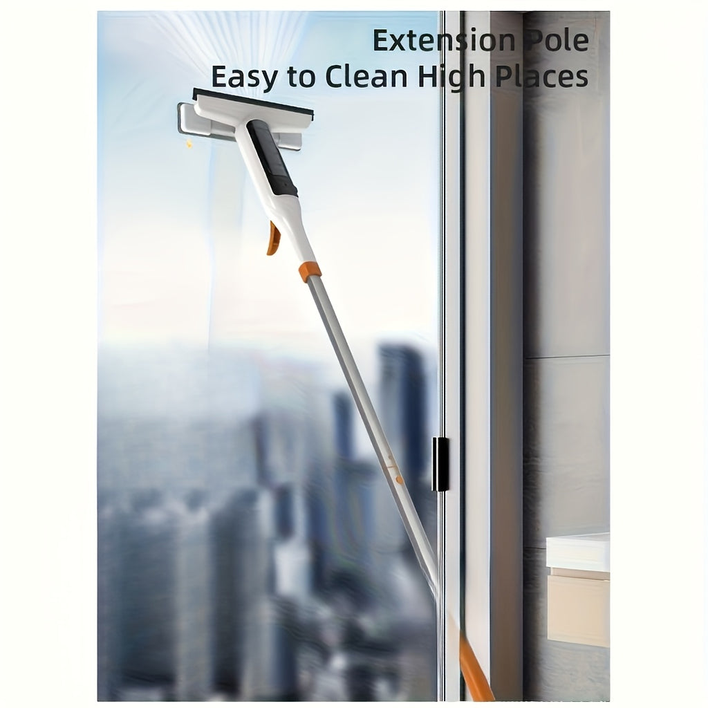 Three in One Glass Cleaning Kit, Including Scraper, Suitable for High Windows\u002Fshower Doors\u002Fcar Windshields.Household Cleaning Tools\u002Fwindow Cleaning Products.Ergonomic Handle Design.Durable Glass Cleaning Tool