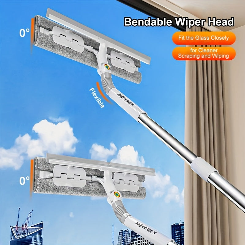 Joybos Window Cleaner Tool with Scraper - Glass Wiper for Scraping And Washing, Multi-functional Cleaning Tool for Glass, Walls, Cars, Outdoors, Courtyard, Cleaning Tool, Cleaning Supplies