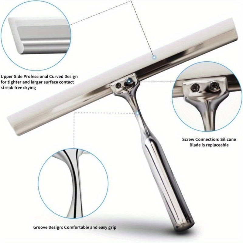 Multi functional Handheld Glass Wiper, Shower Squeegee, Household Cleaning Squeegee, Window Squeegee, Water Removal Scraper, Suitable for Shower Doors, Bathroom, Window And Car Glass, Cleaning Supplies, Cleaning Tool