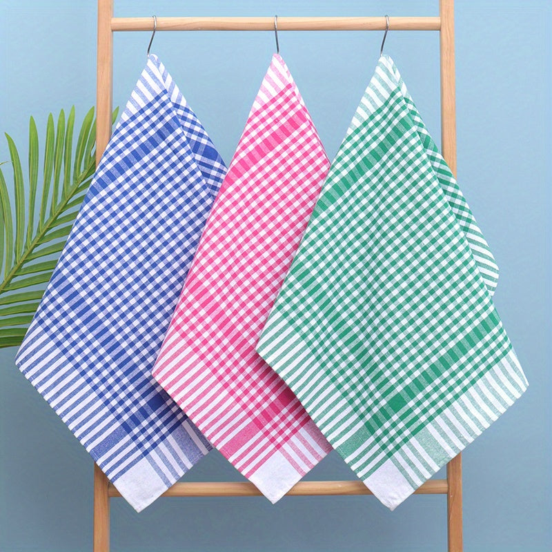 6 Pack Large 17.72'x24.8' Classic Check Rags, Cleaning Pad, Reusable Kitchen Towels for Coffee Makers, Bars, and Relaxation Rooms, and Ideal Gift Towels
