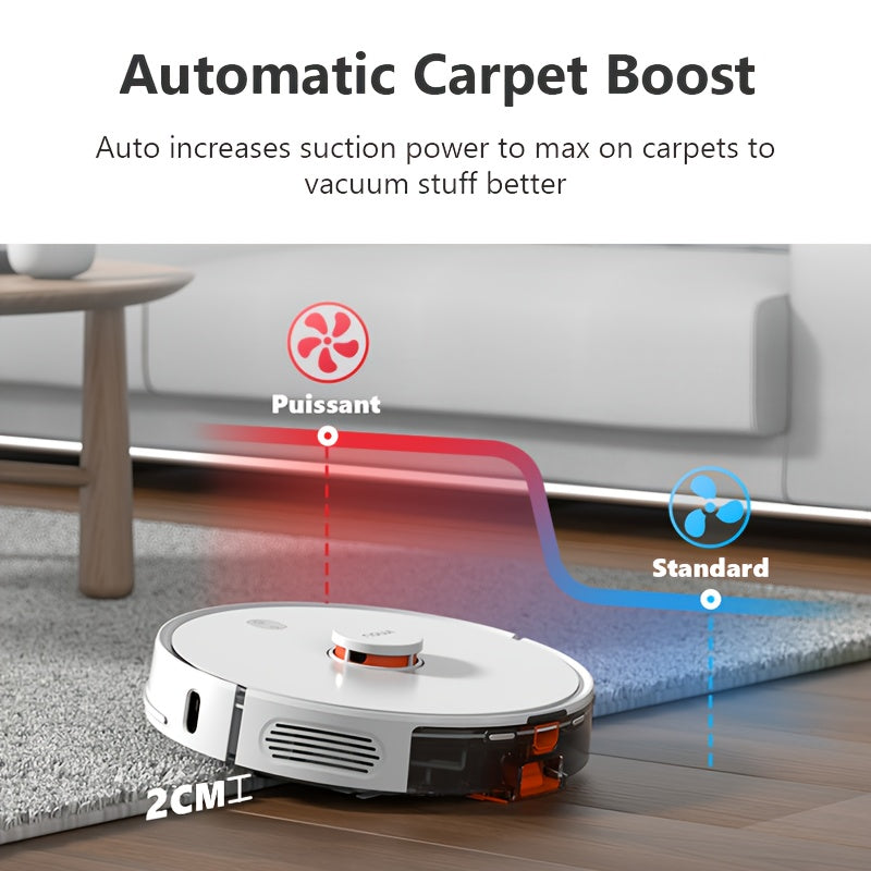 Imou L11 Robotic Vacuum with Mopping Function: 2700Pa Powerful Suction, Laser Navigation, Obstacle Avoidance, Self-Charging - Effectively Handles Pet Hair on Any Surface