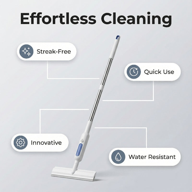 1 Set of Household Window Cleaning Tools - High-rise Window Spray and Wipe Cleaner - High-altitude Glass Scraper and Washer - Cleaning Tools - Suitable for Ramadan