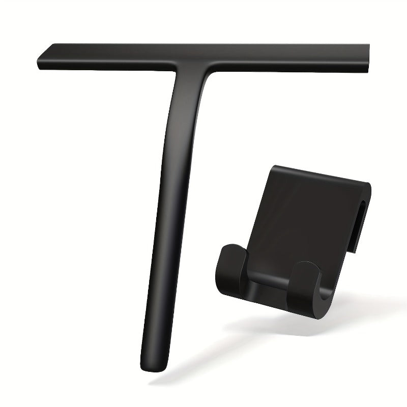 2pcs Shower Scraper with Stand - Multifunctional Glass Scraper Scraper for Bathroom, Toilet, Car Window, Mirror Cleaning - Durable, Easy to Use, Bathroom Cleaner, Bathroom Cleaning Tool, Stylish Design, Sturdy Construction