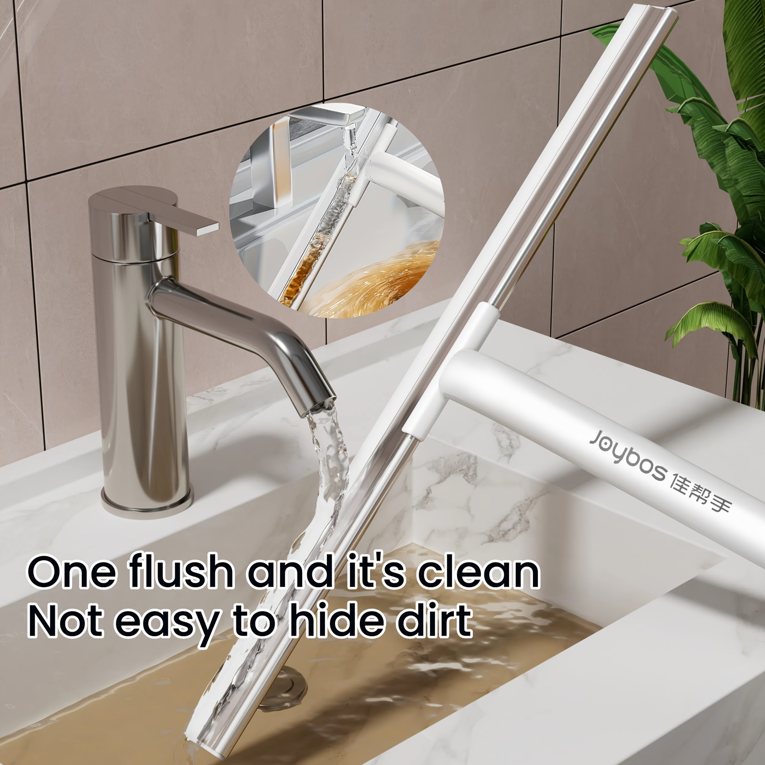 Durable|Flexible Durable Flexible 1pc Window Glass Wiper with Scraper | Long Handle Non-Slip Robust Construction | Versatile Telescopic Cleaning Tool for Glass Doors Tiles Cars Mirrors Windows