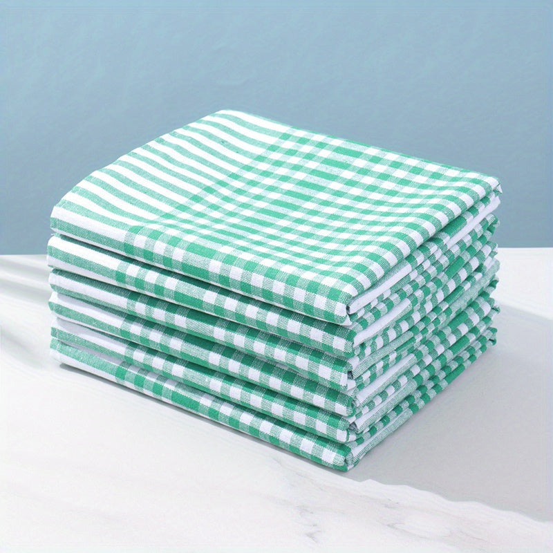 6 Pack Large 17.72'x24.8' Classic Check Rags, Cleaning Pad, Reusable Kitchen Towels for Coffee Makers, Bars, and Relaxation Rooms, and Ideal Gift Towels