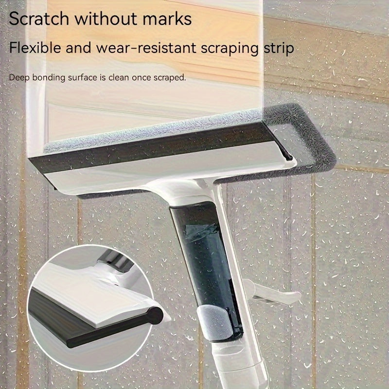 Three in One Glass Cleaning Kit, Including Scraper, Suitable for High Windows\u002Fshower Doors\u002Fcar Windshields.Household Cleaning Tools\u002Fwindow Cleaning Products.Ergonomic Handle Design.Durable Glass Cleaning Tool