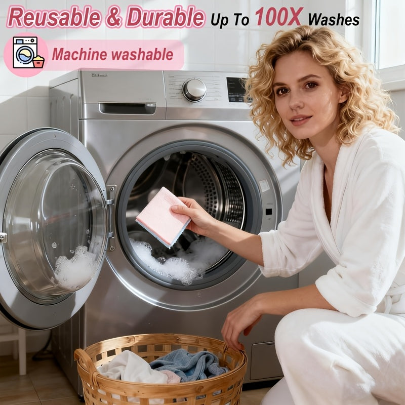 8 Rolls Reusable Cleaning Cloths Suitable for Dishes, Wet Wipes & Dish Towels - Perforated Tear-Off Sheets, Washable & Multipurpose Cloth Roll, Household Cleaning, Commercial Use - Cost-Effective Refills