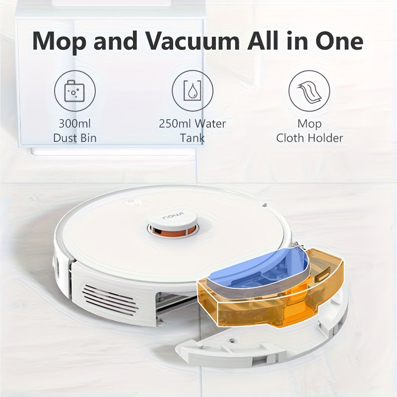 Imou L11 Robotic Vacuum with Mopping Function: 2700Pa Powerful Suction, Laser Navigation, Obstacle Avoidance, Self-Charging - Effectively Handles Pet Hair on Any Surface