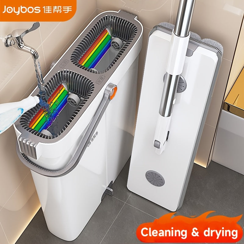 Home Mop And Bucket Set, Extra-Large Flat Mop, Home Floor Cleaning Tool, Suitable for Hardwood Floors, Tile, And Laminate Flooring, for Cleaning Living Rooms, Kitchens, And Bedrooms, Cleaning Supplies, Cleaning Set