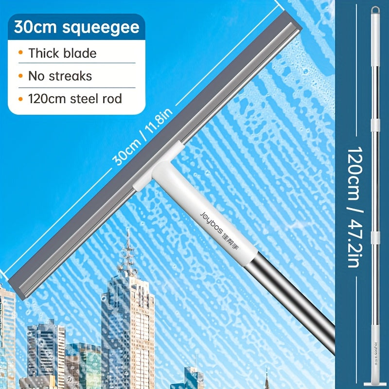 1pc, a Handheld Glass Scraper with a Detachable Rod, Designed for Household Cleaning. This Multifunctional Is Suitable for Countertops, Mirrors, Shower Doors, And Other Cleaning Tasks in The Bathroom And Kitchen