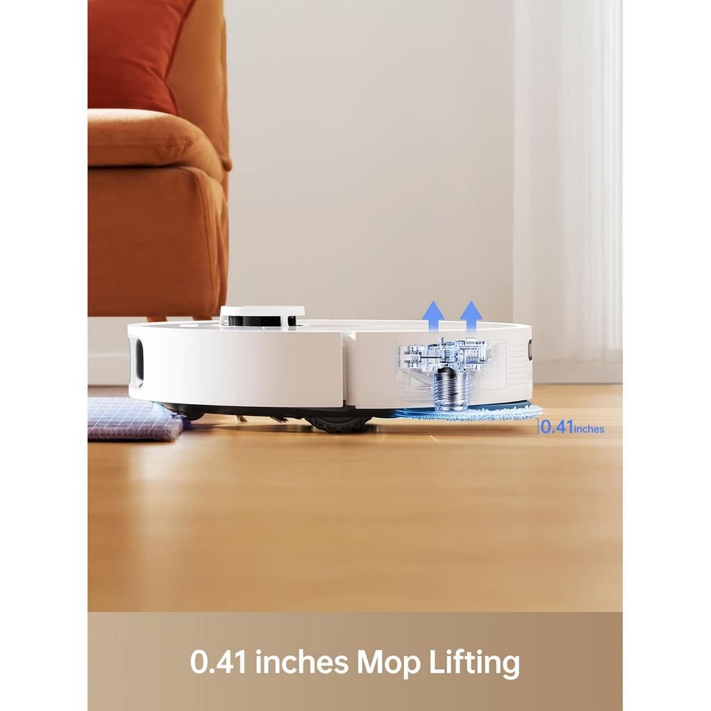 Dreame Heat Robot Vacuum And Mop Combo, Mop Extend, 7000Pa Suction, Auto Robot Care And Maintenance, 136°F Hot Water Mop Self-Cleaning, Obstacle Avoidance, Ideal for Hair, Carpets
