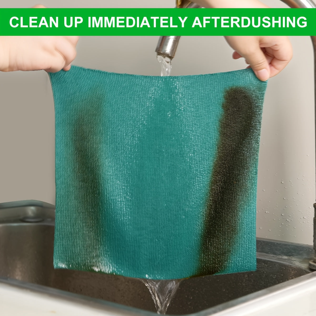 1pc Colorful Tear-Resistant Microfiber Cleaning Cloth Suitable, Bathroom, Car, Dishwasher & Floors - Absorbent Non-Shedding Square Cloth with Edges, Hand Washable Dish Mat, Car Wash Rag, for Use