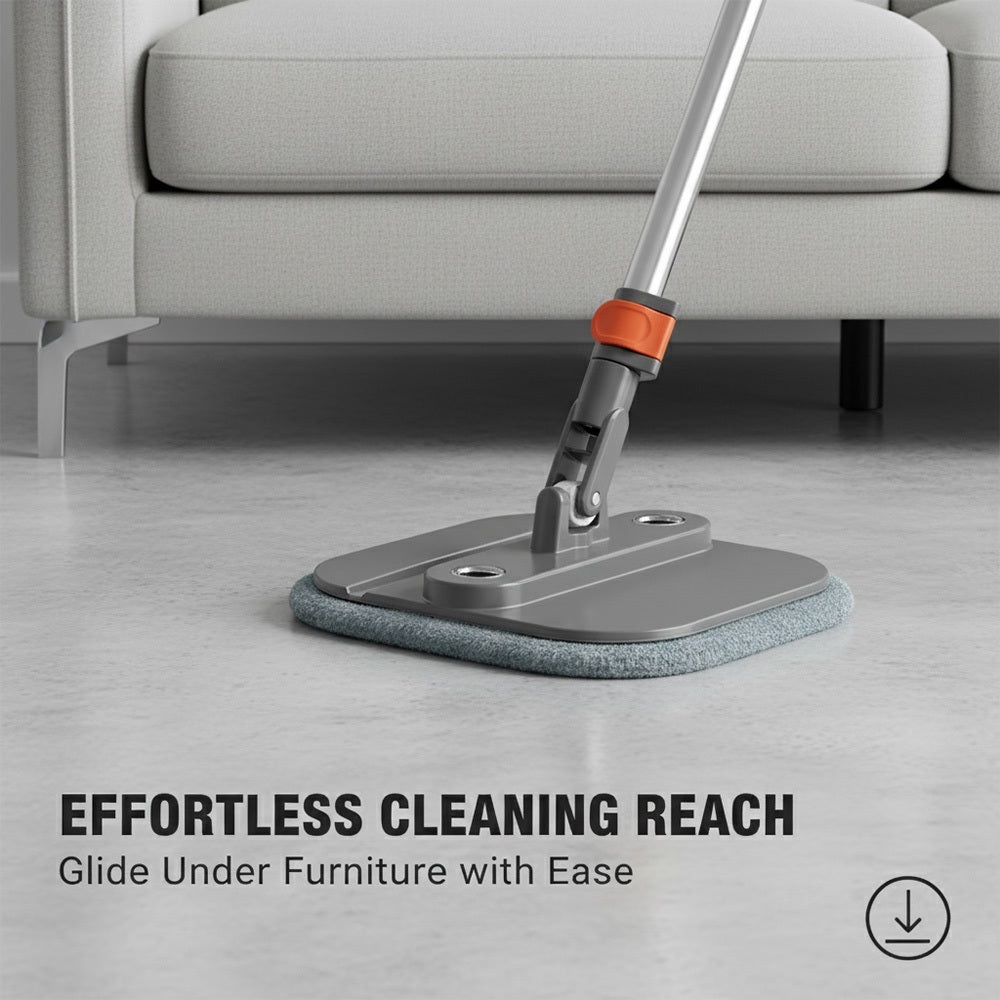 Saker Enhanced Spin Mop And Bucket Kit, 360° Collapsible Square Mop Head Featuring Washable Microfiber Mop Pads, Distinct Clean And Dirty Water System, Removable Bucket for Household Floor Cleaning